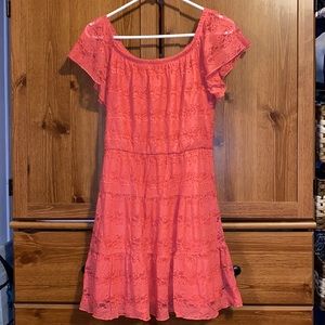 Sequin Hearts Lace Summer Dress, L